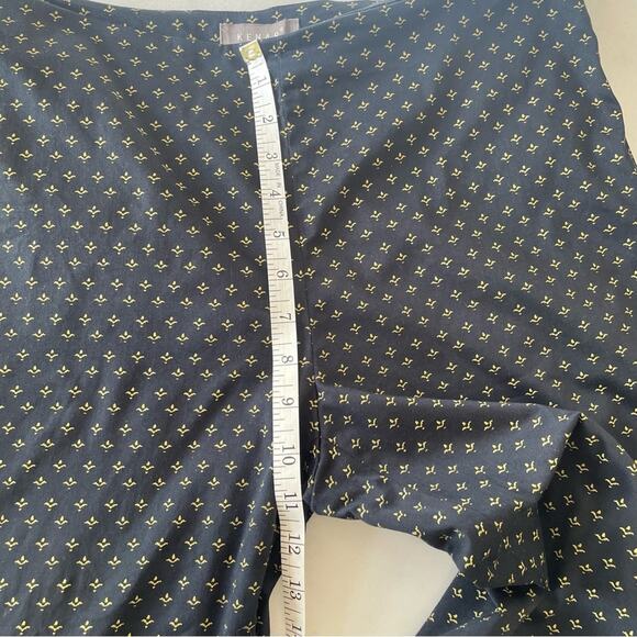 Kenar Women's Vintage Cigarette Pants Size 10 Blue and gold Side Zipper - Picture 8 of 12